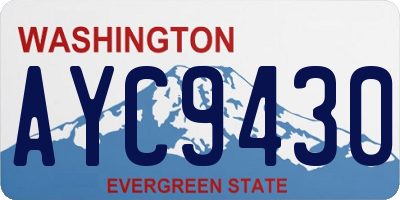 WA license plate AYC9430