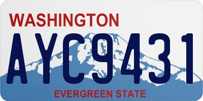 WA license plate AYC9431