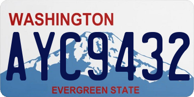 WA license plate AYC9432
