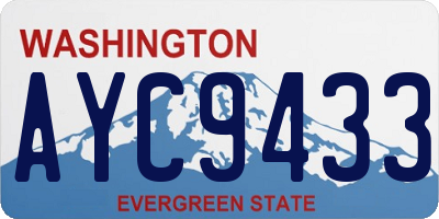 WA license plate AYC9433