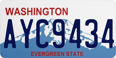 WA license plate AYC9434