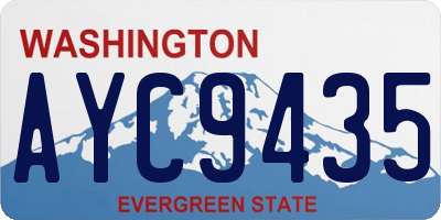 WA license plate AYC9435