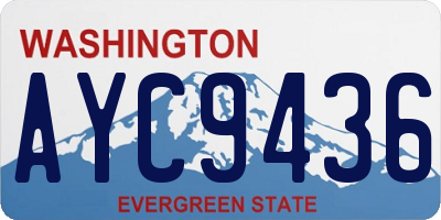 WA license plate AYC9436