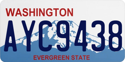 WA license plate AYC9438