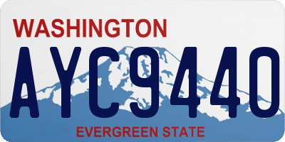 WA license plate AYC9440