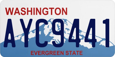 WA license plate AYC9441