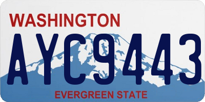 WA license plate AYC9443