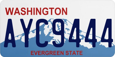 WA license plate AYC9444