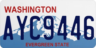 WA license plate AYC9446