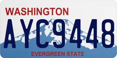 WA license plate AYC9448