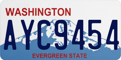 WA license plate AYC9454