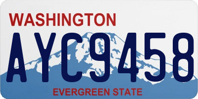 WA license plate AYC9458