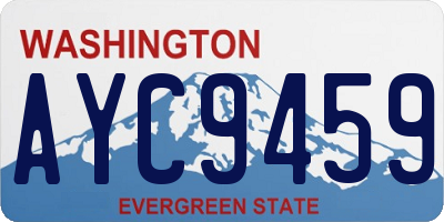 WA license plate AYC9459