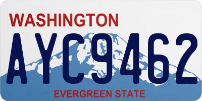 WA license plate AYC9462