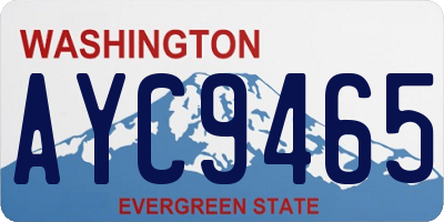 WA license plate AYC9465
