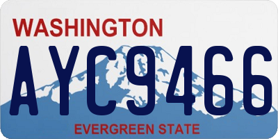 WA license plate AYC9466