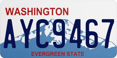 WA license plate AYC9467