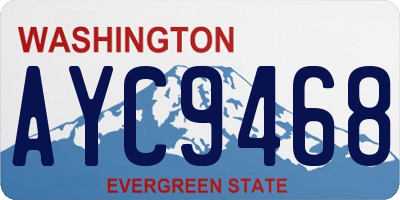 WA license plate AYC9468