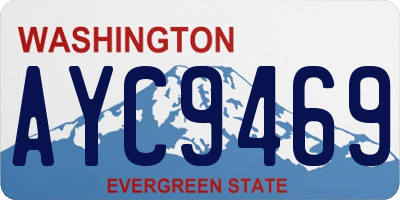 WA license plate AYC9469