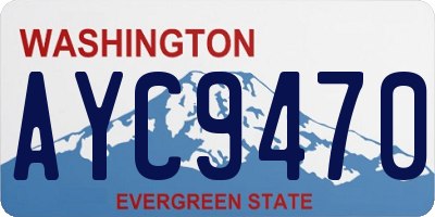 WA license plate AYC9470