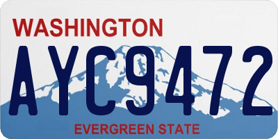 WA license plate AYC9472