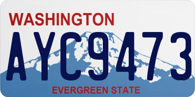 WA license plate AYC9473