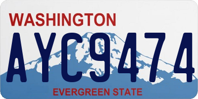 WA license plate AYC9474
