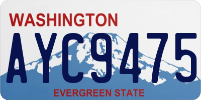 WA license plate AYC9475