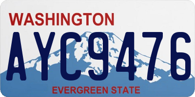 WA license plate AYC9476