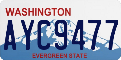 WA license plate AYC9477