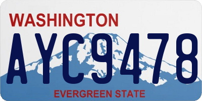 WA license plate AYC9478