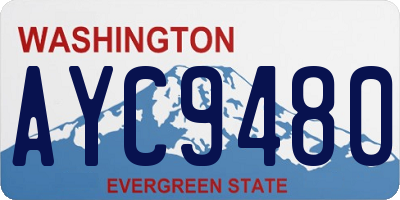 WA license plate AYC9480