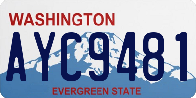WA license plate AYC9481