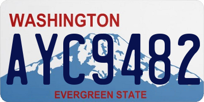 WA license plate AYC9482