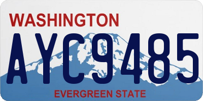 WA license plate AYC9485