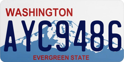 WA license plate AYC9486