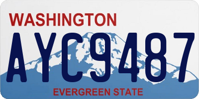 WA license plate AYC9487