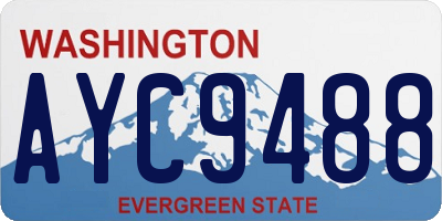 WA license plate AYC9488