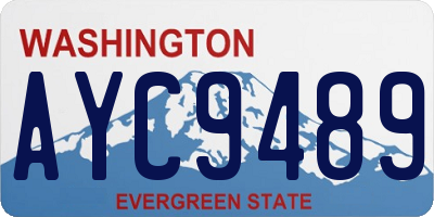 WA license plate AYC9489