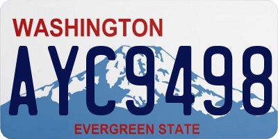 WA license plate AYC9498