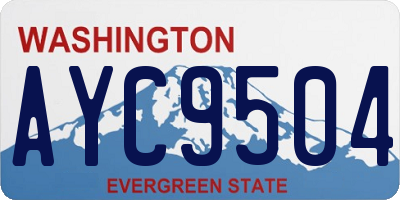 WA license plate AYC9504