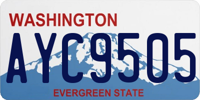 WA license plate AYC9505