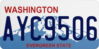 WA license plate AYC9506