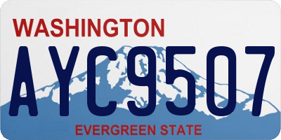 WA license plate AYC9507