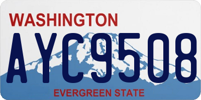 WA license plate AYC9508