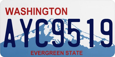 WA license plate AYC9519