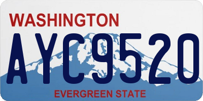 WA license plate AYC9520