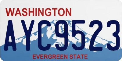 WA license plate AYC9523
