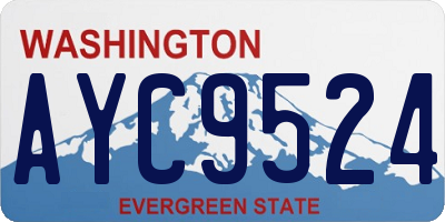 WA license plate AYC9524