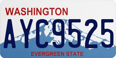 WA license plate AYC9525